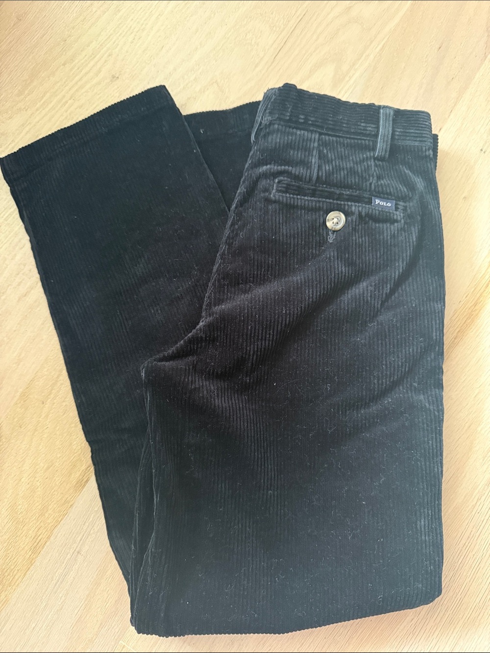 Polo by Ralph Lauren Black Corduroy Trousers